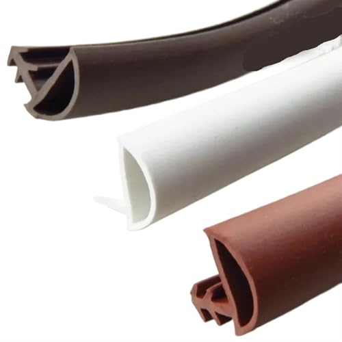 10 * 3,5mm10Meter Modifizierte gummi dicht streifen crash schalldichte tür tanga streifen holz tür/fenster versiegelt slot typ(White) von WXVFX