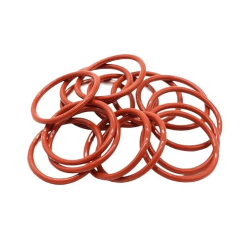 10 Stücke VMQ O-Ring-Dichtung CS 3mm OD 10~150mm Wasserdichte Unterlegscheibe Rund O-Form Gummi Silikonring Rot(OD 12MM ID 6MM_CS 3.0MM) von WXVFX