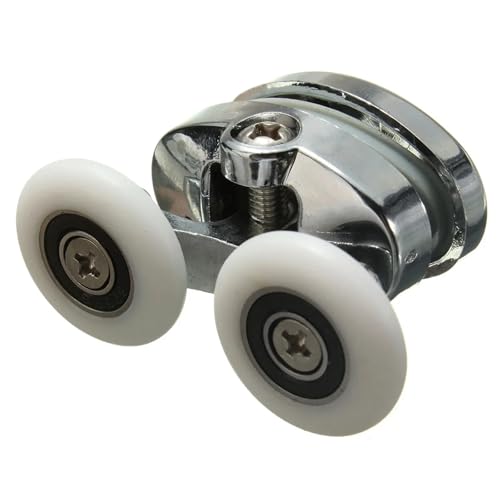 2 Stücke 25mm Twin Dusche Glastür Top Zink-legierung Rollen Läufer Riemenscheiben Räder Dusche Zimmer Riemenscheibe Bad Roller von WXVFX