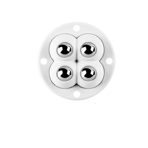 4 Stück/Set praktische Möbel-Aufbewahrungsbox und Nachttisch-Umzugslösung – selbstklebende Stummschaltung mit 4 Perlen, Kugel-Universalrad(8PCS White) von WXVFX