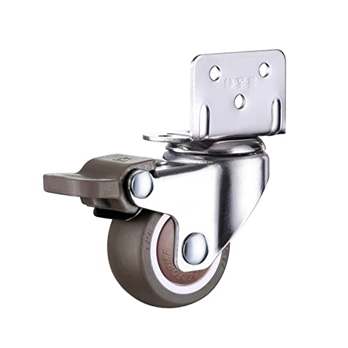 4 Stück Möbelrollen, robustes Universal-Wagenrad for Babybett, Bett, Wagen, Trolley, Rollstuhl, Bürostuhl(2 brake 2 no brake,1.5 inch) von WXVFX
