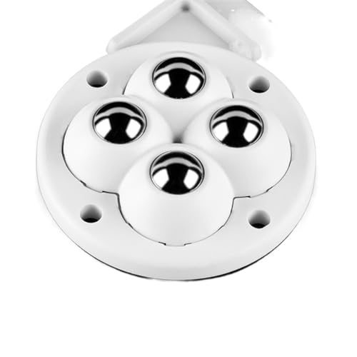 4-teiliges Universalrad mit selbstklebender 4-Perlen-Kugel – perfekt for den Transport von Nachttischen und Möbelzubehör(4PCS White) von WXVFX