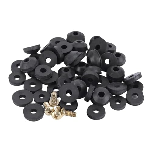 48-teiliges Sortiment an Gummi-Wasserhahn-Unterlegscheiben, Sanitär-Wasserhahn-Unterlegscheiben, O-Ring-Dichtung mit Schrauben, flach abgeschrägt, for Wasserhahn- oder Waschbeckenlecks 48-teiliges Sortiment an Gummi-Wasserhahn-Unterlegscheiben, Sanitär-Wasserhahn-Unterlegscheiben, O-Ring-Dichtung mit Schrauben, flach abgeschrägt, for Wasserhahn- oder Waschbeckenlecks von WXVFX