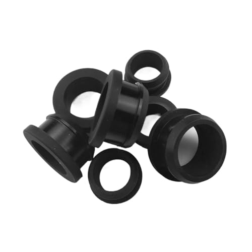 Gummi-Einrasttülle, Lochstopfen, Endkappen, Drahtseil-Schutzbuchse, O-Ring-Dichtungen, versiegelte Unterlegscheibe, schwarz(4.5mm(5Pcs)) von WXVFX
