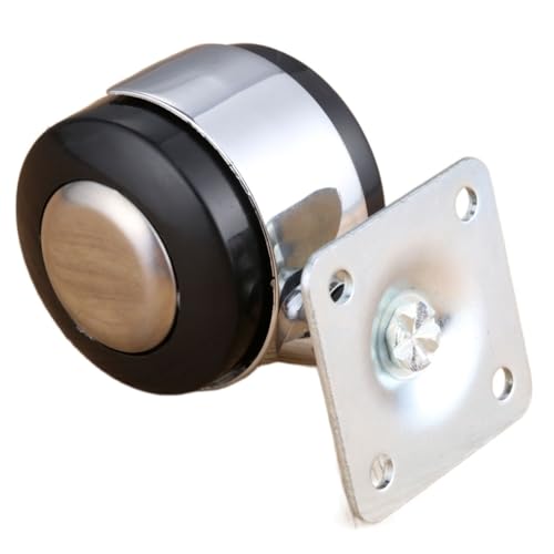 Twin-Schwenkrad-Laufrolle mit Verriegelungsplatte, universelle Rolle for Möbel, Zuhause, Büro, Sofa, Stuhl, 3,8 cm bis 5 cm(With brake 2inch) von WXVFX