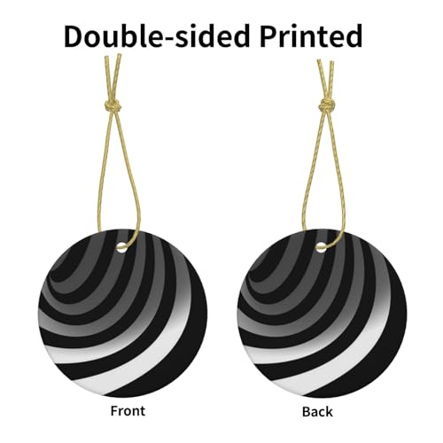 Schwarz-Weiß-Druck Weihnachtsschmuck Paar Geschenke für Sie und Ihn, Weihnachtsbaumschmuck, Keramik, hängende Ornamente, Jahrestag Schwarz-Weiß-Druck Weihnachtsschmuck Paar Geschenke für Sie und Ihn, Weihnachtsbaumschmuck, Keramik, hängende Ornamente, Jahrestag von WXWJSHMGC