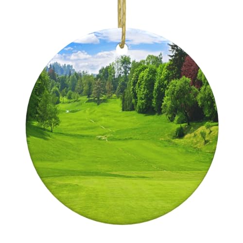 Vancouver Golfplatz-Druck, Weihnachtsschmuck, Paar, Geschenke für Sie und Ihn, Weihnachtsbaumschmuck, Keramik, hängende Ornamente, Jahrestag Vancouver Golfplatz-Druck, Weihnachtsschmuck, Paar, Geschenke für Sie und Ihn, Weihnachtsbaumschmuck, Keramik, hängende Ornamente, Jahrestag von WXWJSHMGC