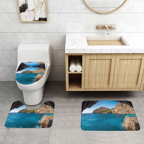 WXWJSHMGC Arch in Mallorca Spanien Druck 3 Stück Super Plüsch rutschfeste Badematte Vorleger Set WC Teppich Teppiche WXWJSHMGC Arch in Mallorca Spanien Druck 3 Stück Super Plüsch rutschfeste Badematte Vorleger Set WC Teppich Teppiche von WXWJSHMGC