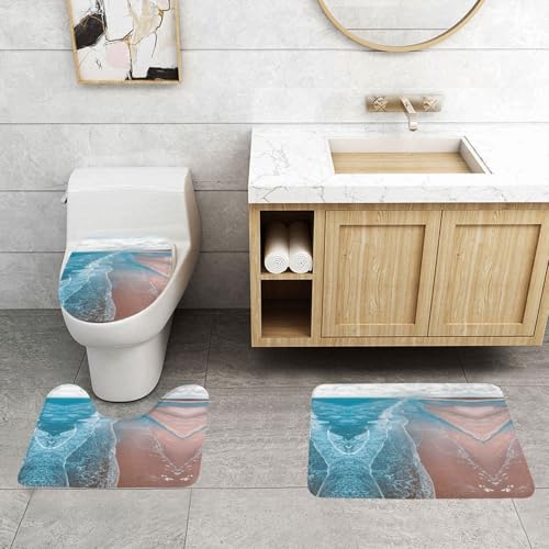 WXWJSHMGC Badematten-Set, 3-teilig, super plüschig, rutschfest, WC-Vorleger von WXWJSHMGC