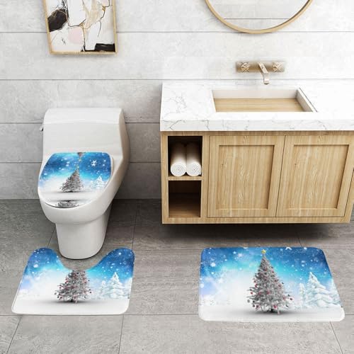 WXWJSHMGC Badematten-Set, Weihnachtsbäume, 3-teilig, super plüschig, rutschfest, WC-Vorleger WXWJSHMGC Badematten-Set, Weihnachtsbäume, 3-teilig, super plüschig, rutschfest, WC-Vorleger von WXWJSHMGC