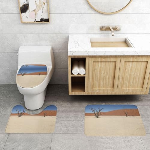 WXWJSHMGC Badematten-Set, Wüstenpflanzen-Druck, 3-teilig, super plüschig, rutschfest, WC-Vorleger WXWJSHMGC Badematten-Set, Wüstenpflanzen-Druck, 3-teilig, super plüschig, rutschfest, WC-Vorleger von WXWJSHMGC