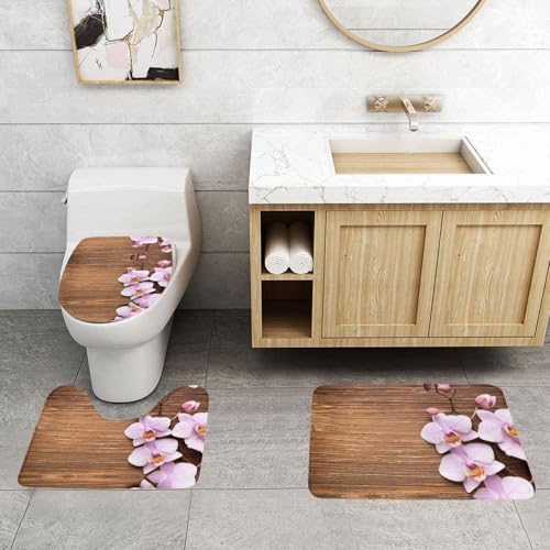 WXWJSHMGC Badematten-Set mit Blumenmuster, 3-teilig, superplüschig, rutschfest, WC-Vorleger, Teppiche WXWJSHMGC Badematten-Set mit Blumenmuster, 3-teilig, superplüschig, rutschfest, WC-Vorleger, Teppiche von WXWJSHMGC