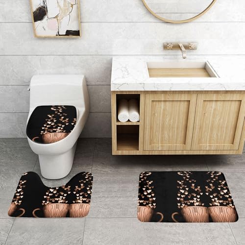 WXWJSHMGC Badematten-Set mit Herzmotiv, 3-teilig, super plüschig, rutschfest, WC-Vorleger WXWJSHMGC Badematten-Set mit Herzmotiv, 3-teilig, super plüschig, rutschfest, WC-Vorleger von WXWJSHMGC