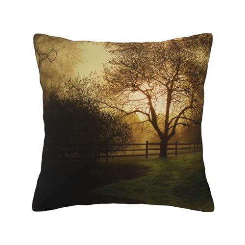 WXWJSHMGC Dekorativer Kissenbezug mit Bauernhof-Motiv, quadratisch, für Couch, Bett, Wohnzimmer, Sofa, 4-Jahreszeiten, universell (2 Stück) von WXWJSHMGC