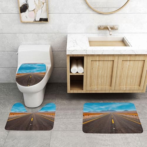 WXWJSHMGC Freeway Highway Road in The Desert Print 3-teiliges Super Plüsch Anti-Rutsch-Badvorleger-Set WC-Vorleger WXWJSHMGC Freeway Highway Road in The Desert Print 3-teiliges Super Plüsch Anti-Rutsch-Badvorleger-Set WC-Vorleger von WXWJSHMGC