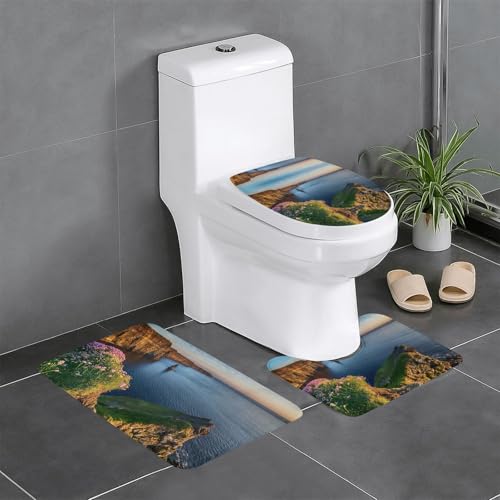 WXWJSHMGC Irland Outdoor County Clare The Cliffs Print 3-teiliges Super Plüsch Anti-Rutsch-Badvorleger-Set WC-Vorleger WXWJSHMGC Irland Outdoor County Clare The Cliffs Print 3-teiliges Super Plüsch Anti-Rutsch-Badvorleger-Set WC-Vorleger von WXWJSHMGC