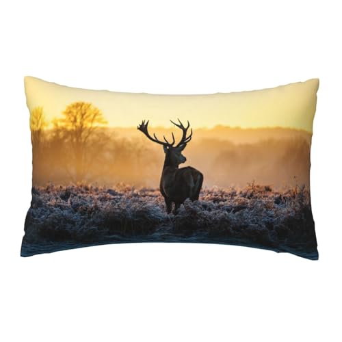 WXWJSHMGC Kissenbezug mit Hirsch-Motiv, Leinenstoff für Couch, Bett, Sofa, Auto, 30 x 50 cm, Kissenbezug 30 x 50 cm WXWJSHMGC Kissenbezug mit Hirsch-Motiv, Leinenstoff für Couch, Bett, Sofa, Auto, 30 x 50 cm, Kissenbezug 30 x 50 cm von WXWJSHMGC