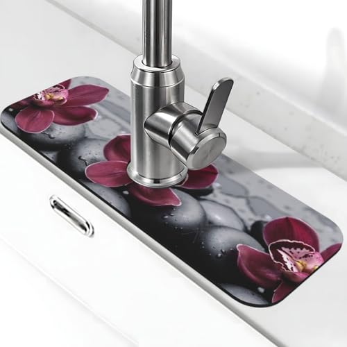 WXWJSHMGC Spritzschutz für Küchenspüle, saugfähige Abtropfmatte, Spülbeckenmatte, für Küchenarmaturen, Arbeitsplatten von WXWJSHMGC