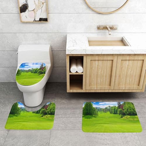 WXWJSHMGC Vancouver Badematten-Set, Golfplatz-Druck, 3-teilig, super Plüsch, rutschfest, WC-Vorleger WXWJSHMGC Vancouver Badematten-Set, Golfplatz-Druck, 3-teilig, super Plüsch, rutschfest, WC-Vorleger von WXWJSHMGC