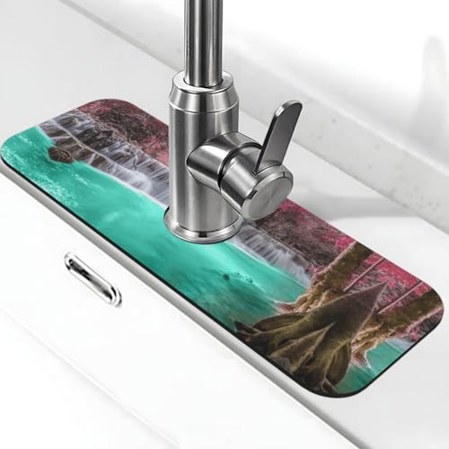 WXWJSHMGC Wasserfall-Wasserfall-Spritzschutz, saugfähige Abtropfmatte, für Küchenarmaturen, Arbeitsplatten WXWJSHMGC Wasserfall-Wasserfall-Spritzschutz, saugfähige Abtropfmatte, für Küchenarmaturen, Arbeitsplatten von WXWJSHMGC