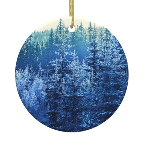 Weihnachtsschmuck mit Winterbergaufdruck, für Paare, Geschenke für Sie und Ihn, Weihnachtsbaumschmuck, Keramik, hängende Ornamente, Jahrestag Weihnachtsschmuck mit Winterbergaufdruck, für Paare, Geschenke für Sie und Ihn, Weihnachtsbaumschmuck, Keramik, hängende Ornamente, Jahrestag von WXWJSHMGC