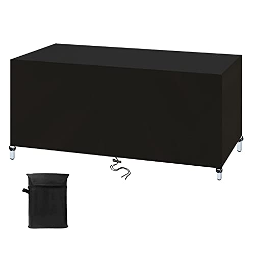 Gartenmöbel Abdeckung 200x170x75cm Schwarz Patio Rattan Möbel Schutzhülle, Abdeckplane für Gartenmöbel Outdoor Wasserdicht, 420D Oxford Gewebe Abdeckhaube Gartentisch für Stühle Möbelsets und Sofa Gartenmöbel Abdeckung 200x170x75cm Schwarz Patio Rattan Möbel Schutzhülle, Abdeckplane für Gartenmöbel Outdoor Wasserdicht, 420D Oxford Gewebe Abdeckhaube Gartentisch für Stühle Möbelsets und Sofa von WXWYGNY