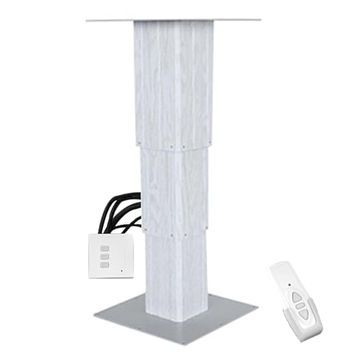 WXXSHGDW WXXZCE Elektrisches Wohnmobiltisch Beine, Aluminium-Wohnmobil-Tischhalterung, Geräuschloses Anheben, mit Controller und Fernbedienung, für Wohnmobile, Yachten 24 V(White,59cm/23in) von WXXSHGDW