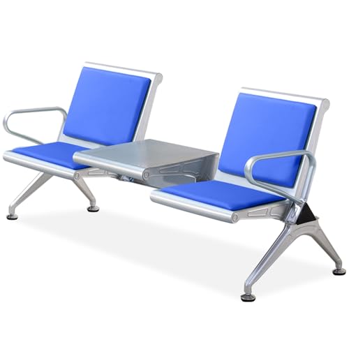 WXXZCE 2-Sitzer Wartebank Airport, Krankenhaus Bank, Wartezimmerbank für Flughafen, Krankenhaus, Bank, Salon, Friseur, Saal, Zimmer, Konferenz(Blue) von WXXSHGDW