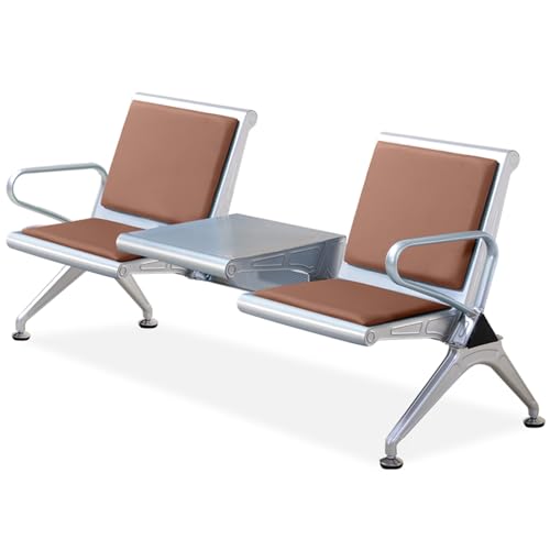 WXXZCE 2-Sitzer Wartebank Airport, Krankenhaus Bank, Wartezimmerbank für Flughafen, Krankenhaus, Bank, Salon, Friseur, Saal, Zimmer, Konferenz(Brown) von WXXSHGDW