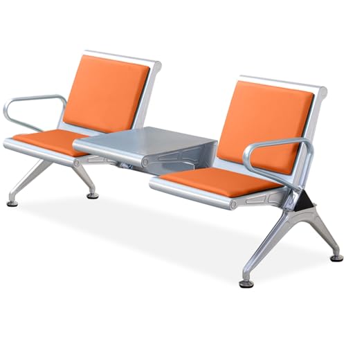 WXXZCE 2-Sitzer Wartebank Airport, Krankenhaus Bank, Wartezimmerbank für Flughafen, Krankenhaus, Bank, Salon, Friseur, Saal, Zimmer, Konferenz(Orange) von WXXSHGDW