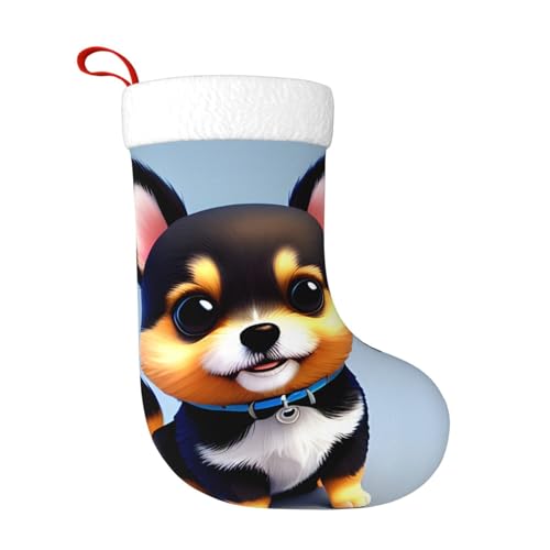 Card Love Fancy Puppy Christmas Stocking Suitable for Christmas Trees and Festive Fireplace Decorations von WXXWXD