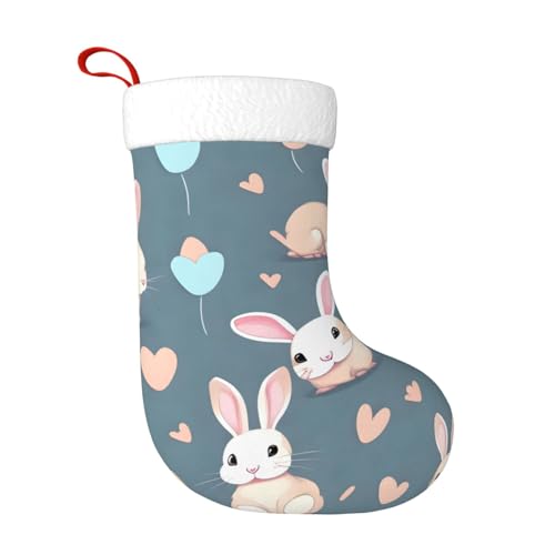 Cartoon Cute Bunny Christmas Stocking Suitable for Christmas Trees and Festive Fireplace Decorations von WXXWXD