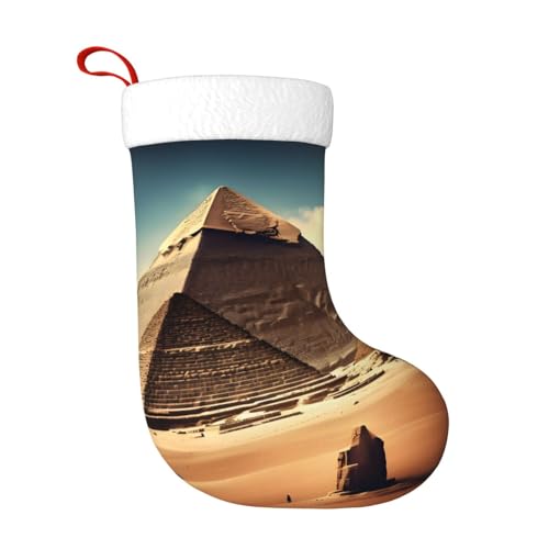 Dreaming of The Pyramids of Khufu Christmas Stocking Suitable for Christmas Trees and Festive Fireplace Decorations von WXXWXD