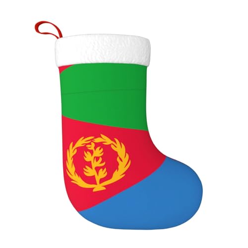 Eritreische Flagge Weihnachtsstrumpf geeignet für Weihnachtsbäume und festliche Kamindekorationen von WXXWXD