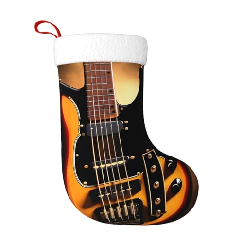 Instrumental Guitar Christmas Stocking Suitable for Christmas Trees and Festive Fireplace Decorations von WXXWXD