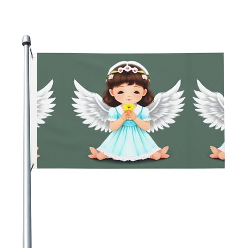 Niedliche kleine Engel-Flagge für den Außenbereich, 91,4 x 152,4 cm, ideal für Garten, Hof und Urlaubsdekoration Niedliche kleine Engel-Flagge für den Außenbereich, 91,4 x 152,4 cm, ideal für Garten, Hof und Urlaubsdekoration von WXXWXD