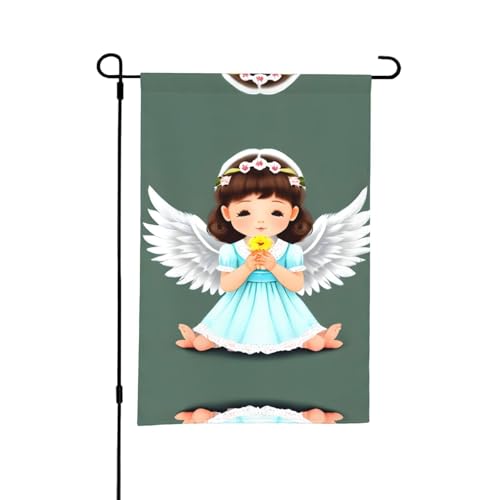 Niedlicher kleiner Engel, doppelseitige Outdoor-Flagge, geeignet für die Dekoration von Gärten oder Briefkästen Niedlicher kleiner Engel, doppelseitige Outdoor-Flagge, geeignet für die Dekoration von Gärten oder Briefkästen von WXXWXD