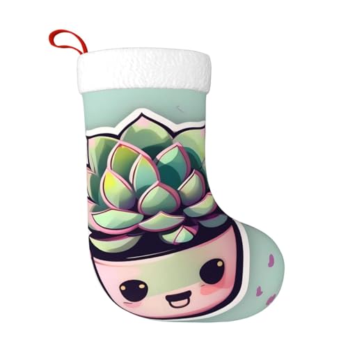 Smiling Succulents Christmas Stocking Suitable for Christmas Trees and Festive Fireplace Decorations Smiling Succulents Christmas Stocking Suitable for Christmas Trees and Festive Fireplace Decorations von WXXWXD