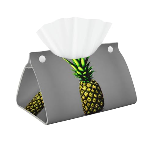 Taschentuchbox mit Cartoon-Ananas-Motiv, geeignet für Nachttisch, Esszimmer, Wohnzimmer, Taschentuch-Aufbewahrungsbox von WXXWXD