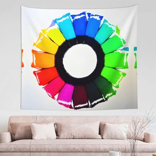 WXXWXD Farbige Kreide, Wandteppich, 152,4 x 129,5 cm, große Wanddekoration, stilvolle Wandteppich-Wanddekoration von WXXWXD