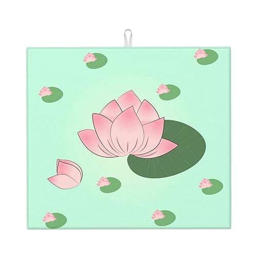 WXXWXD Lotus Flowers Waiting to Bloom bedruckte Küchenmatte, saugfähig, 40,6 x 45,7 cm – dicke und langlebige Arbeitsplatte dekorative Matte von WXXWXD