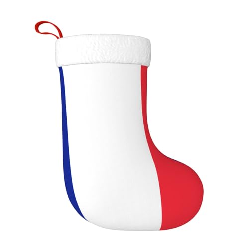 Weihnachtsstrumpf mit französischer Flagge, geeignet für Weihnachtsbäume und festliche Kamindekorationen von WXXWXD