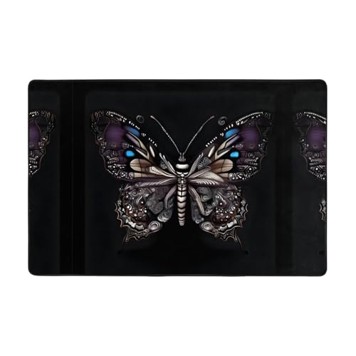 Wissenschaftlicher Schmetterlingsteppich für Wohnzimmer, 183 x 122 cm, für Couchtisch/Nachttisch/Büro/Balkon von WXXWXD