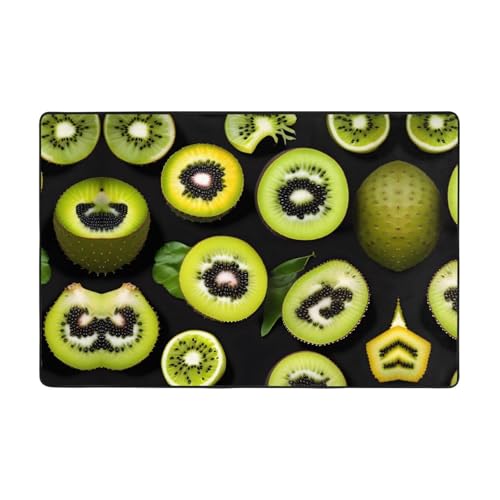 Wohnzimmerteppich, bedruckt, 183 x 122 cm, für Couchtisch/Nachttisch/Büro/Balkon, Grün von WXXWXD