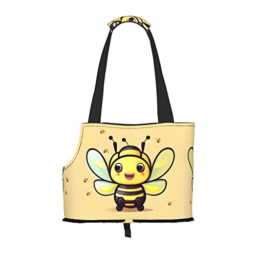 Yellow Bee bedruckte Haustier-Umhängetasche, speziell für kleine Hunde und Katzen, multifunktionale Schulter und Handtasche von WXXWXD