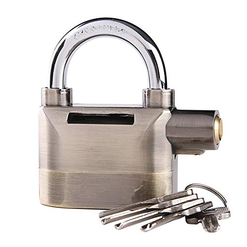 WXYZ Vorhängeschlösser Alarm Schlüssel Vorhängeschloss, Fahrradlagertürschloss, Wasserdicht, Rostfrei Und Anti-Diebstahl, 65x92mm / 2.6in, 5 Schlüssel von WXYZ
