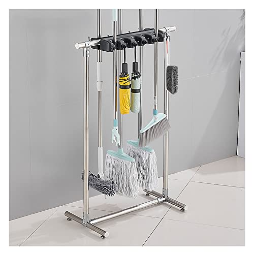 Bodenmontierter Wischmop Besenhalterung,Gartengerätehalter,Commercial Reinigungswagen,Edelstahl Besenhalter Zur Aufhängung Der Gartengeräte Und Besen,Garagenwerkzeug-Aufbewahrungsständer,Mop-Abflussre Bodenmontierter Wischmop Besenhalterung,Gartengerätehalter,Commercial Reinigungswagen,Edelstahl Besenhalter Zur Aufhängung Der Gartengeräte Und Besen,Garagenwerkzeug-Aufbewahrungsständer,Mop-Abflussre von WXZX