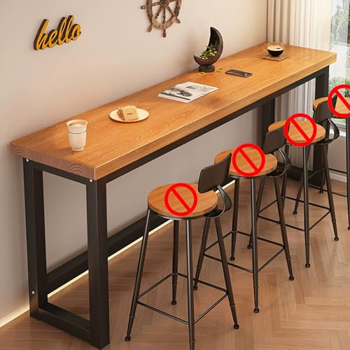 WXZXWXZX Bistrotisch Stehtisch Holz Bartisch Hochtisch Küchentisch für Küche Wohnzimmer Esszimmer Bistro Taverne(140 * 30 * 105cm/55.1 * 11.8 * 41.3in) von WXZXWXZX