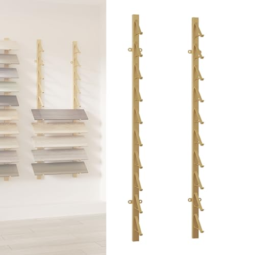 WXZXWXZX Fliesenständer, Holzboden-Musterständer, großer Wandständer für Skateboards, Metallständer für Ausstellungshallen und Einzelhandelsgeschäfte(Gold,Depth:10.5cm(4.1in)) von WXZXWXZX