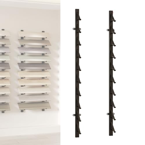 WXZXWXZX Fliesenständer, Holzboden-Musterständer, großer Wandständer für Skateboards, Metallständer für Ausstellungshallen und Einzelhandelsgeschäfte(Nero,Depth:15.5cm(6.1in)) von WXZXWXZX